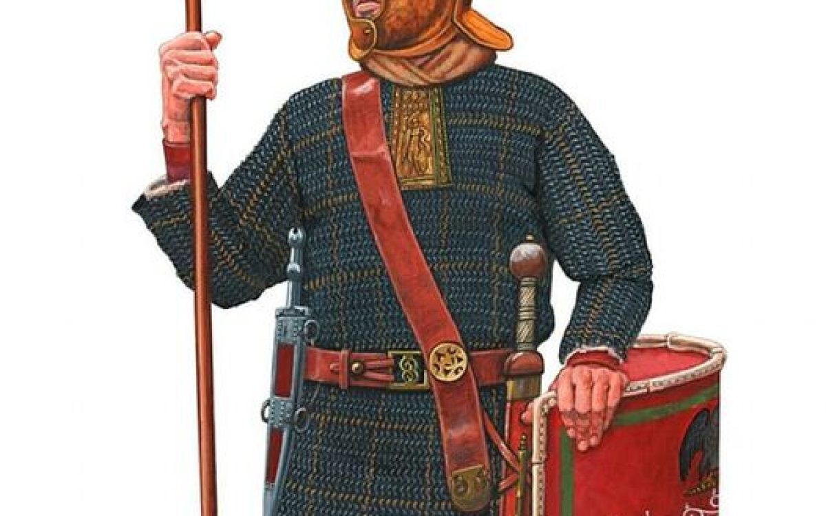 Rekonstrukcja uzbrojenia pieszego ciężkozbrojnego legionisty rzymskiego – scutatusa z III w. n.e.